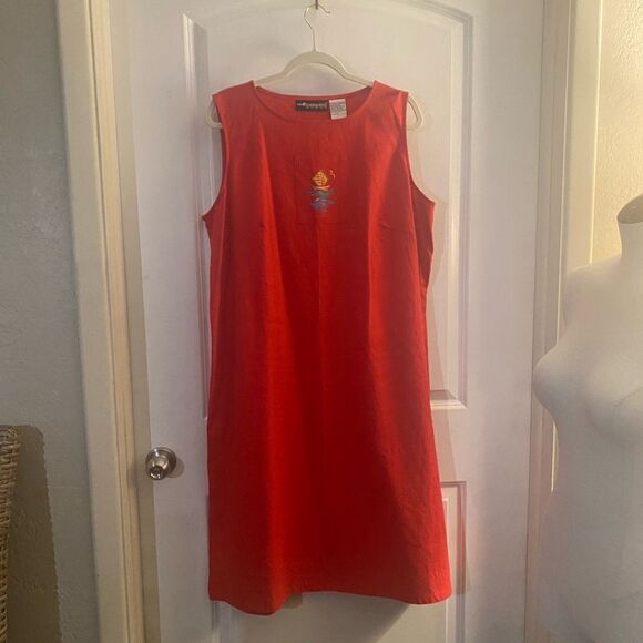 Sag Harbor Linen Dress & Jacket Set Sz 18W - Picture 5 of 12